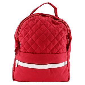 Chanel Coco Mark Matelasse Nylon Red Women's Backpack/daypack